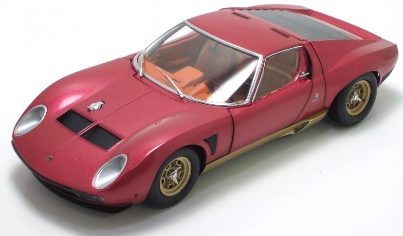 Kyosho 1/18 Lamborghini Miura Jota SVJ No.4892 Burgundy/Gold